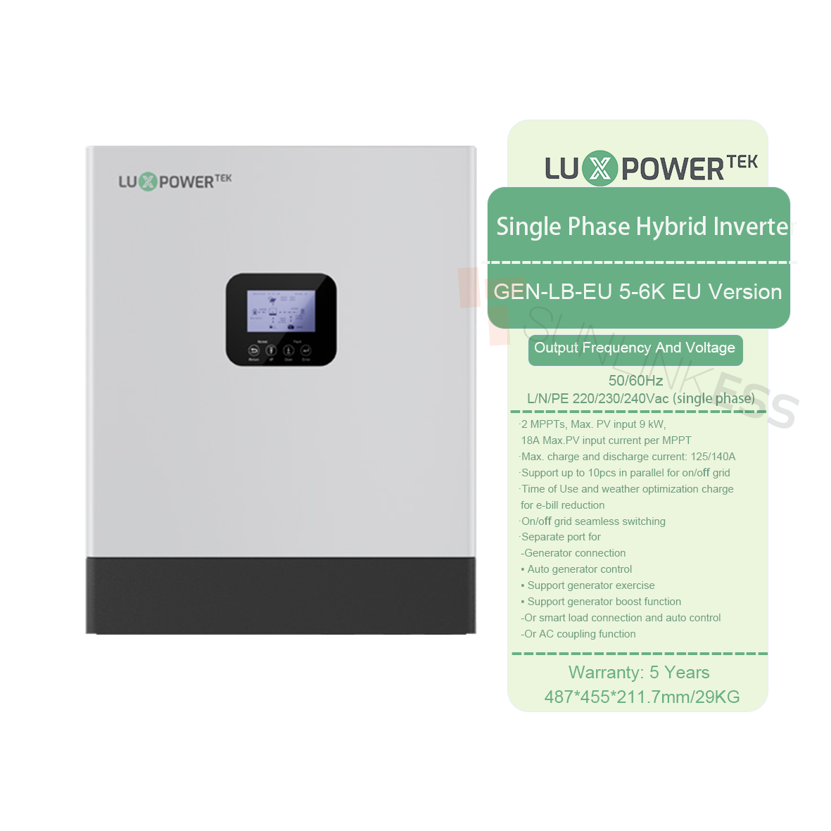 Luxpower Gen-LB-EU 3-6K Hybrid Solarenergie Wechselrichter